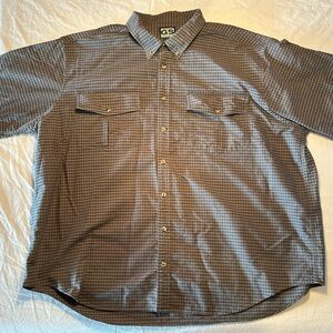 Gander Mountain Guide Series Green Plaid Short Sleeve Button Up Shirt Men’s 4XLT